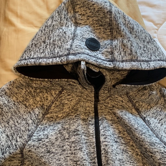 Calvin Klein performance long coat double layered grey white and black mix - Picture 2 of 3